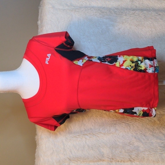 FILA SPORT Fitted Athletic Dry Fit Biking Running Shirt Sz M - Picture 3 of 11